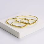 Big Dual Heart 18K Gold Anti Tarnish Hoop Earring For Women Bulk