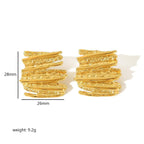 Dented Disc Round 18K Gold Anti Tarnish Stud Earring For Women Bulk