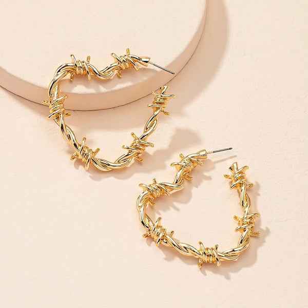 Hig Heart 18K Gold Anti Tarnish Hoop Earring For Women Bulk Main image
