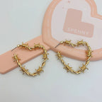 Hig Heart 18K Gold Anti Tarnish Hoop Earring For Women Bulk