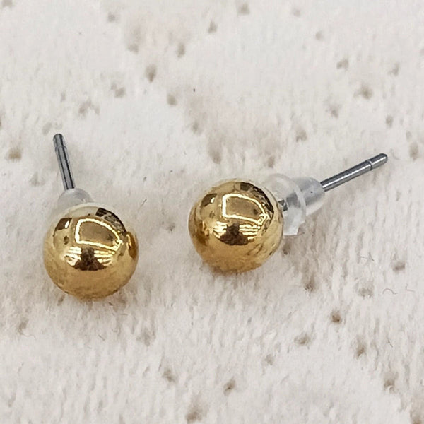 Simple Two Tone 18K Gold Silver Anti Tarnish Stud Earring Women Bulk Main image
