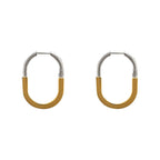 18K Gold Silver Anti Tarnish Oval Hoop Earring For Women Bulk