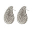 Tear Drop Paisley Rhinestone Silver Stud Earring For Women Bulk