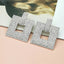 Square Rhinestone Silver Anti Tarnish Dangler Earring Bulk