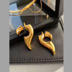 Solid 18K Gold Anti Tarnish Question Earring For Women Bulk