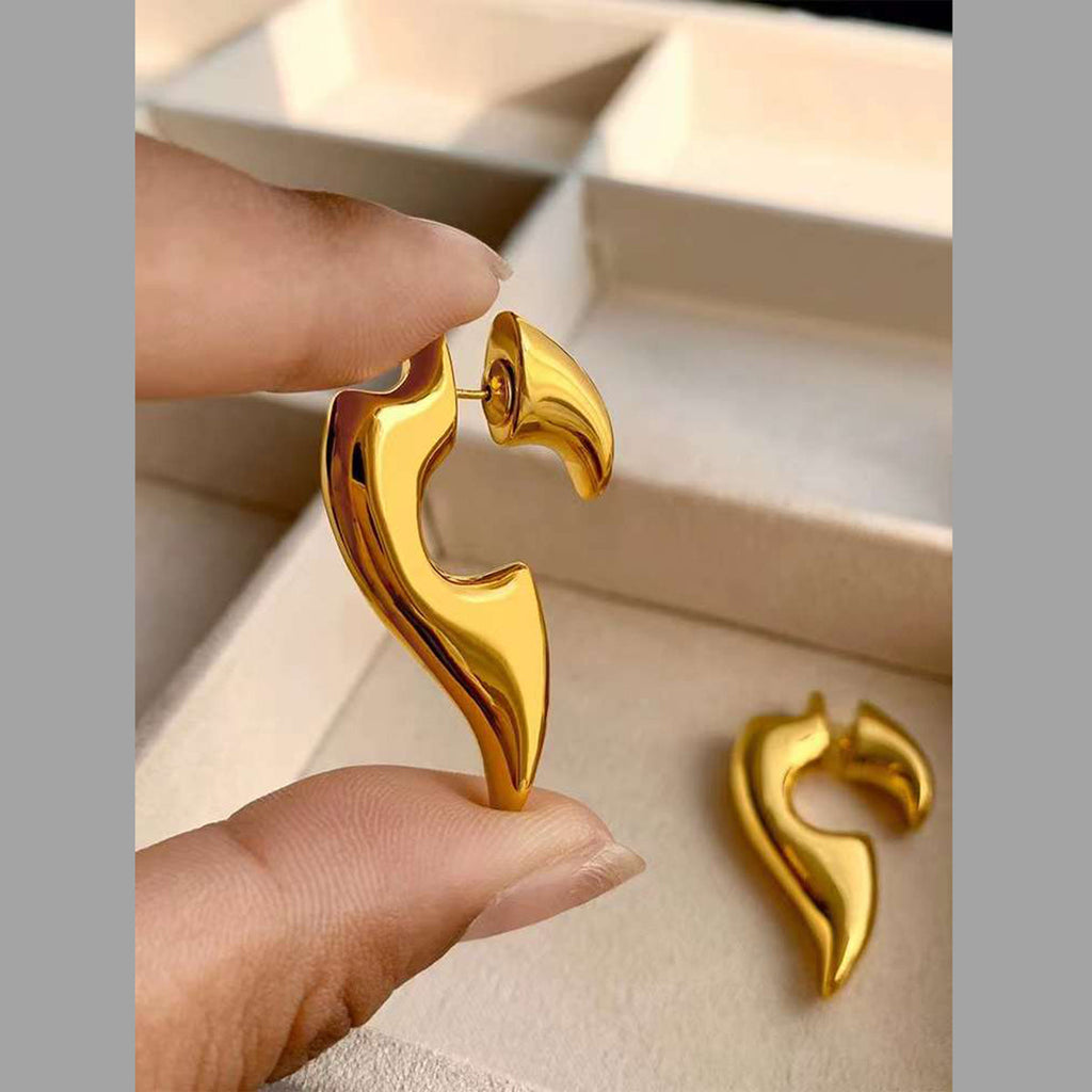 Solid 18K Gold Anti Tarnish Question Earring For Women Bulk