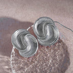 Wave Spiral 18K Gold Anti Tarnish Stud Earring For Women Bulk