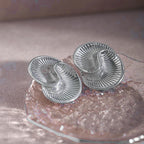 Wave Spiral 18K Gold Anti Tarnish Stud Earring For Women Bulk