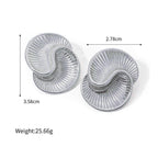 Wave Spiral 18K Gold Anti Tarnish Stud Earring For Women Bulk