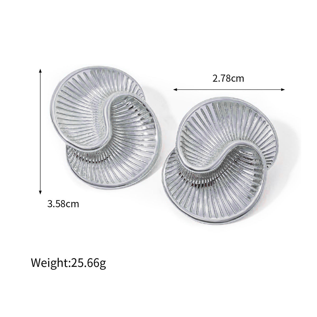 Wave Spiral 18K Gold Anti Tarnish Stud Earring For Women Bulk