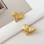Beaten Finish Love Heart 18K Gold Anti Tarnish Stud Earring Women Bulk