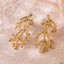 Tree Root Stainless Steel 18K Gold Anti Tarnish Dangler Earring Bulk