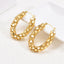 Chunky Oval 18K Gold Stainless Steel Anti Tarnish Hoop Earring Bulk