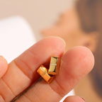 Tiny Glossy 18K Gold Stainless Steel Anti Tarnish Stud Earring Bulk