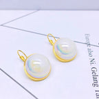 Heart Pearl White Gold Stainless Steel Anti Tarnish Stud Earring Bulk