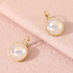 Heart Pearl White Gold Stainless Steel Anti Tarnish Stud Earring Bulk
