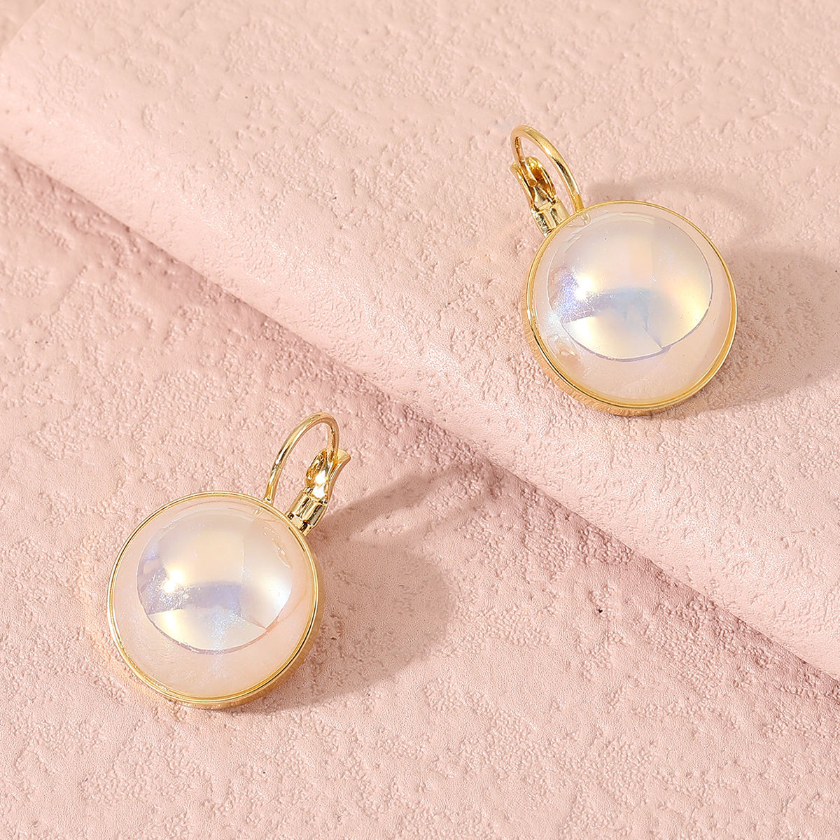 Heart Pearl White Gold Stainless Steel Anti Tarnish Stud Earring Bulk