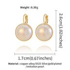 Heart Pearl White Gold Stainless Steel Anti Tarnish Stud Earring Bulk