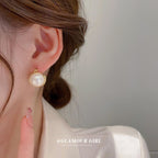 Heart Pearl White Gold Stainless Steel Anti Tarnish Stud Earring Bulk