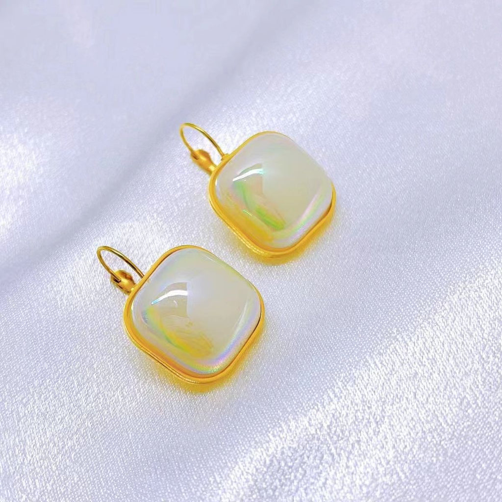 Heart Pearl White Gold Stainless Steel Anti Tarnish Stud Earring Bulk