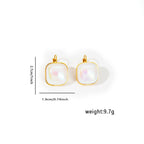 Heart Pearl White Gold Stainless Steel Anti Tarnish Stud Earring Bulk