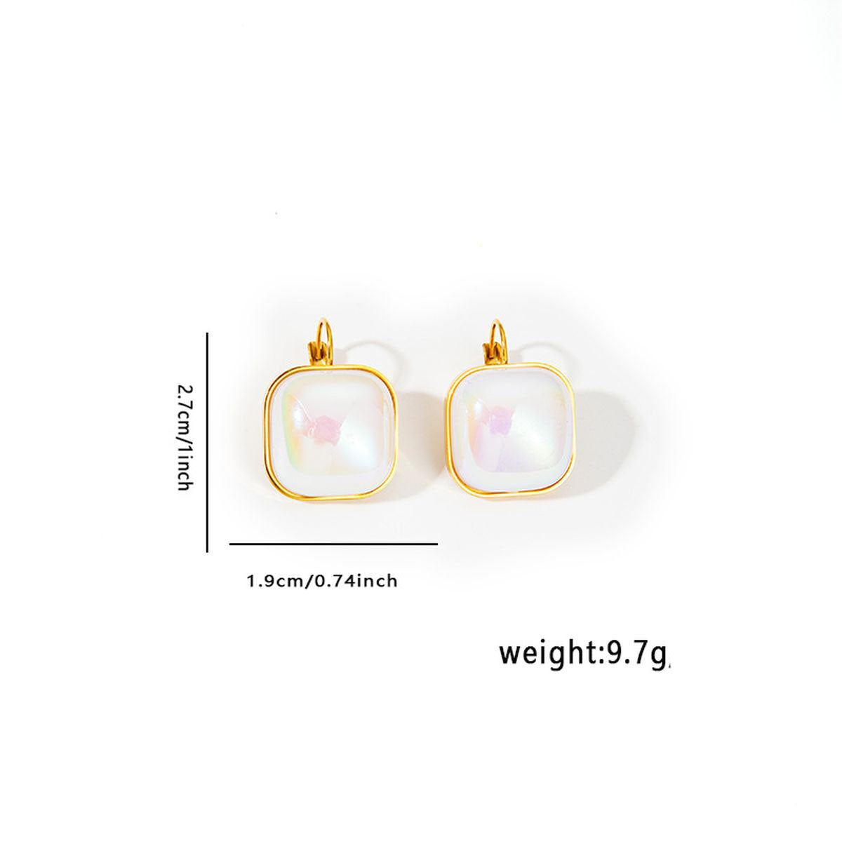 Heart Pearl White Gold Stainless Steel Anti Tarnish Stud Earring Bulk