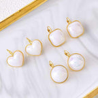 Heart Pearl White Gold Stainless Steel Anti Tarnish Stud Earring Bulk