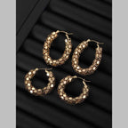 Chunky Round 18K Gold Stainless Steel Anti Tarnish Hoop Earring Bulk