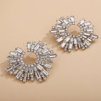 Statement Baguette Cubic Zirconia Silver Alloy Dangler Earring Bulk