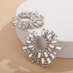 Statement Baguette Cubic Zirconia Silver Alloy Dangler Earring Bulk
