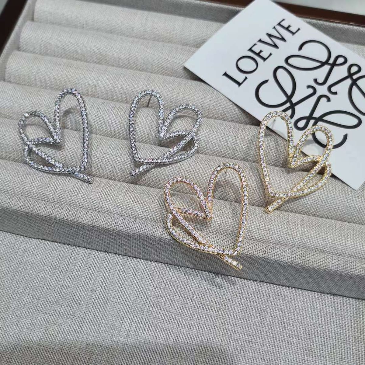 Heart Cubic Zirconia 18K Gold Anti Tarnish Dangler Stud Earring Bulk