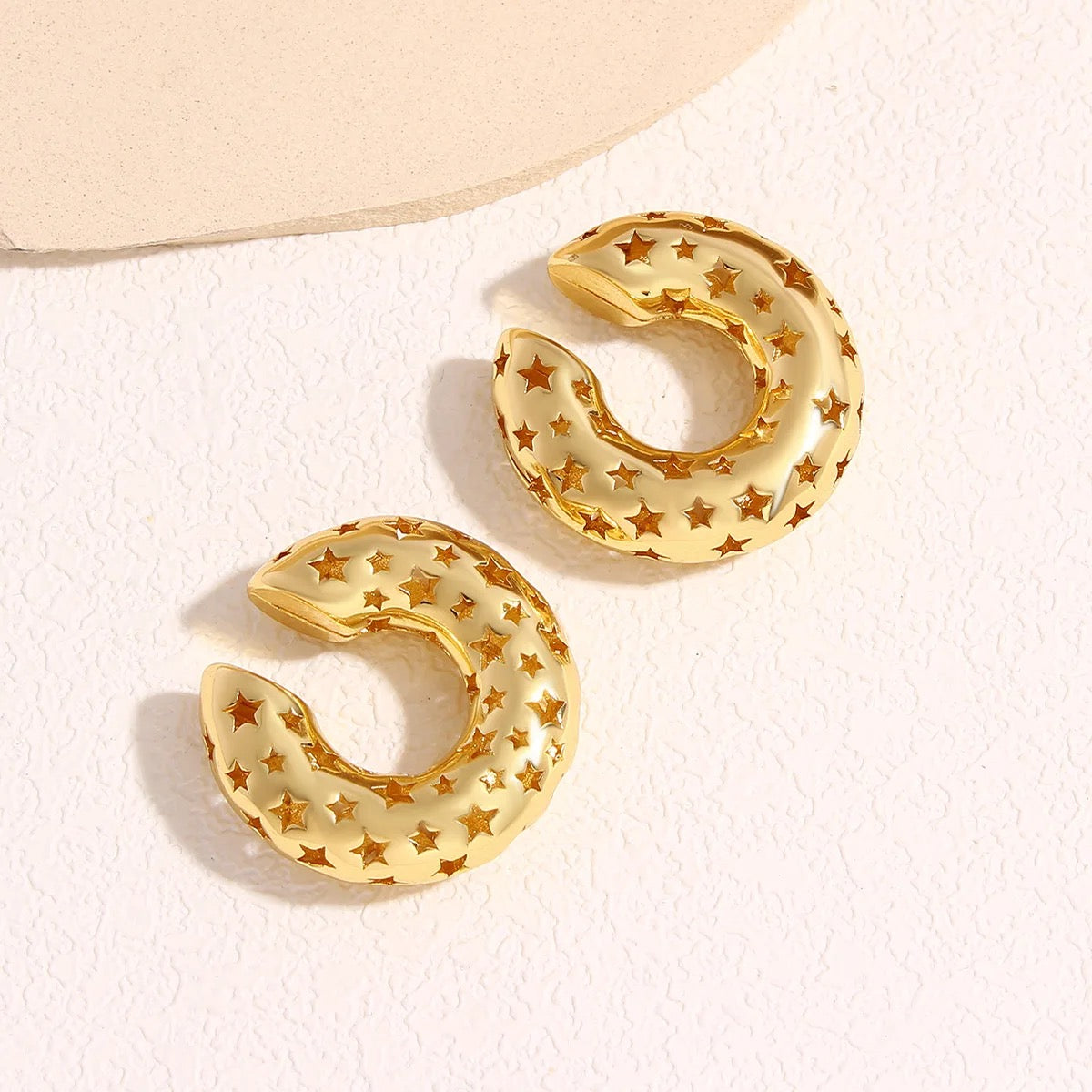 Star Stainless Steel 18K Gold Anti Tarnish Ear Cuff Earring Women Bulk Main image