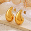 Tear Drop 18K Gold Anti Tarnish Stud Earring For Women Bulk