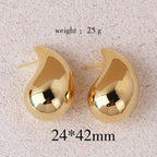 Tear Drop 18K Gold Anti Tarnish Stud Earring For Women Bulk