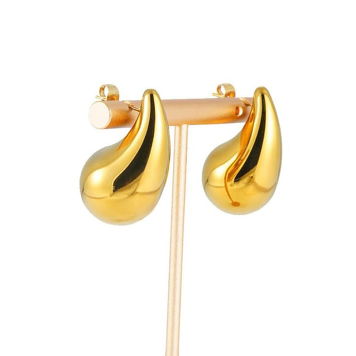 Tear Drop 18K Gold Anti Tarnish Stud Earring For Women Bulk