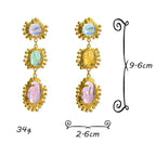 Spring Fling Crystal Multicolour 18K Gold Alloy Dangler Earring Bulk