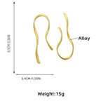 Curly Wave 18K Gold Alloy Dangler Tassel Earring For Women Bulk