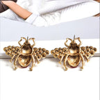 Honeybee Crystal Pearl Multi Antique Anti Tarnish Stud Earring Bulk