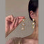 Drop Mother Of Pearl White 18K Gold Anti Tarnish Dangler Earring Bulk