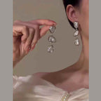 Drop Mother Of Pearl White 18K Gold Anti Tarnish Dangler Earring Bulk