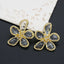 Flower Cubic Zirconia 18K Gold Anti Tarnish Stud Earring Women Bulk