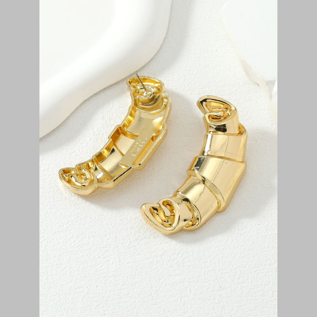 Croissant 18K Gold Stainless Steel Anti Tarnish Dangler Earring Bulk