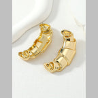Croissant 18K Gold Stainless Steel Anti Tarnish Dangler Earring Bulk