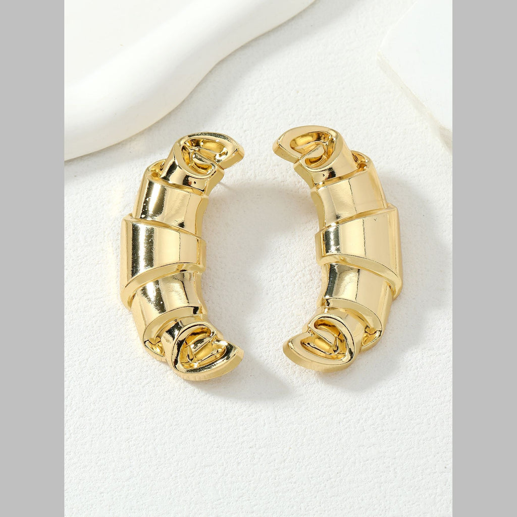 Croissant 18K Gold Stainless Steel Anti Tarnish Dangler Earring Bulk