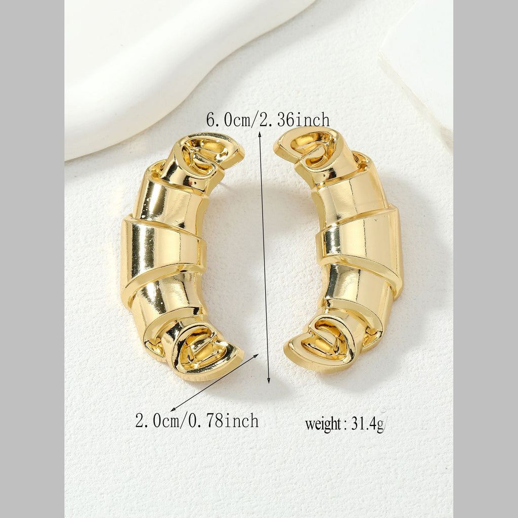 Croissant 18K Gold Stainless Steel Anti Tarnish Dangler Earring Bulk