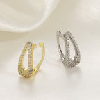 Hair Clip CZ Silver Anti Tarnish Single Ear Cuff Earring Bulk