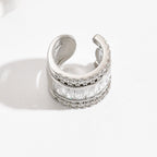 Baguette Layer CZ 18K Gold Anti Tarnish Single Ear Cuff Earring Bulk