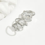 Baguette Solitaire CZ Silver Anti Tarnish Single Ear Cuff Earring Bulk