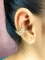 Marquise Surface CZ 18K Gold Anti Tarnish Single Ear Cuff Earring Bulk