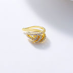 Joint Ring CZ 18K Gold Anti Tarnish Single Ear Cuff Earring Bulk